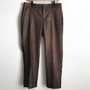 Banana Republic Avery Trousers Dress Pants Ankle Length Black Bronze Shi…